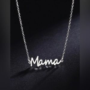 1pc Fashionable Stainless Steel Letter Charm Necklace